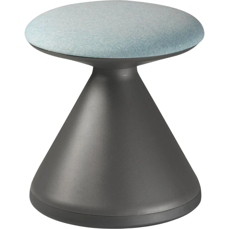 Bisley Fungus Hocker ergonomisch gepolstert in blau, Sitzhocker rund für Büro, Lounge & Empfang - Bürohocker mit Sitz drehbar, Schreibtischhocker, Drehhocker, FUNGUS-RC6501