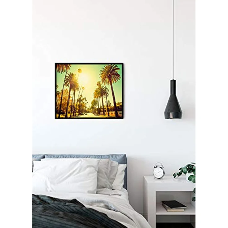 Komar Palm Alley Wandbild, Kunstdruck auf Premium-Poster Fotopapier, 70 x 50 cm, ohne Rahmen, für Wohnzimmer und Schlafzimmer – Bild 3