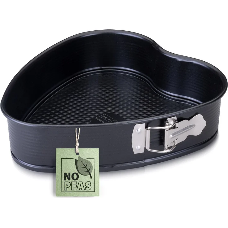 Zenker Herzspringform Perfect Black – 27 x 25 x 7 cm Hochwertige Backform in Herzform für Valentinstag und Muttertag, Antihaftbeschichtet +230 °C Made in Germany, Schwarzes