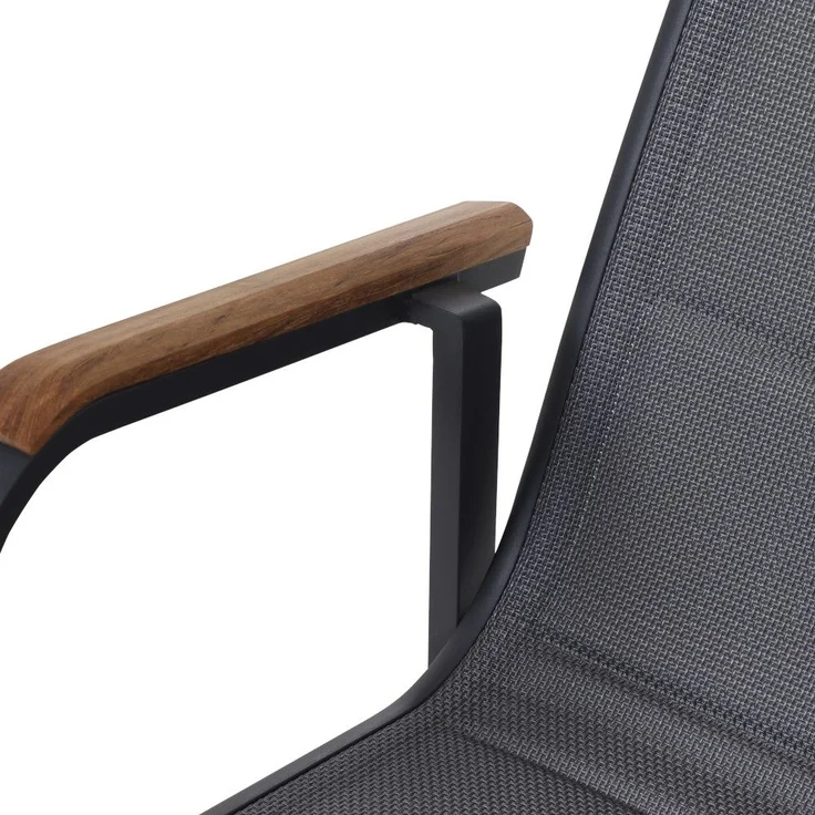 Siena Garden Tesoro Stapelsessel - Teak & Aluminiumgestell, matt anthrazit (N40078) – Bild 6