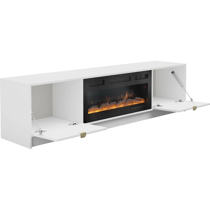 Mirjan24 'Tireno EF' TV-Lowboard mit elektrischem Kamin, Holz sandbeige, 48 x 40 x 182 cm – Bild 4