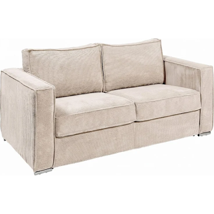 Vente-unique - LORETO - Schlafsofa - Plastik - Kunststoff (PVC) - Beige - 218 x 97 x 90 cm – Bild 4