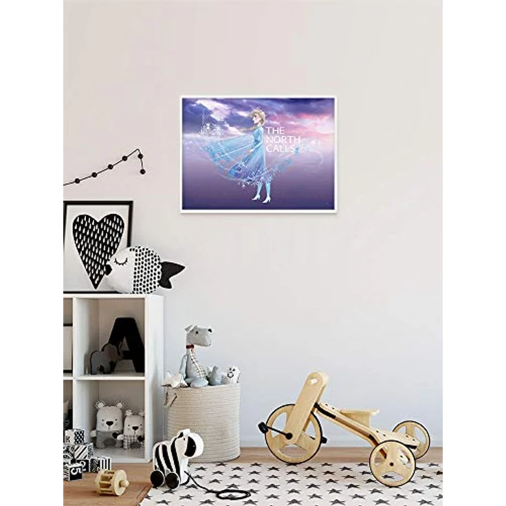 Komar Disney Wandbild Frozen ELSA The North Calls, Kunstdruck 40 x 30 cm, für Kinderzimmer und Babyzimmer, Premium-Poster Fotopapier, ohne Rahmen – Bild 2