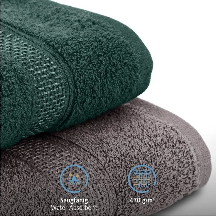 Komfortec Handtuch Set aus 100% Baumwolle, 4 Handtücher 50x100 cm und 4 Badetücher 70x140 cm, Frottee (Packung, 8-St), Duschtücher & Badehandtuch, Weich, Towel, Groß – Bild 2