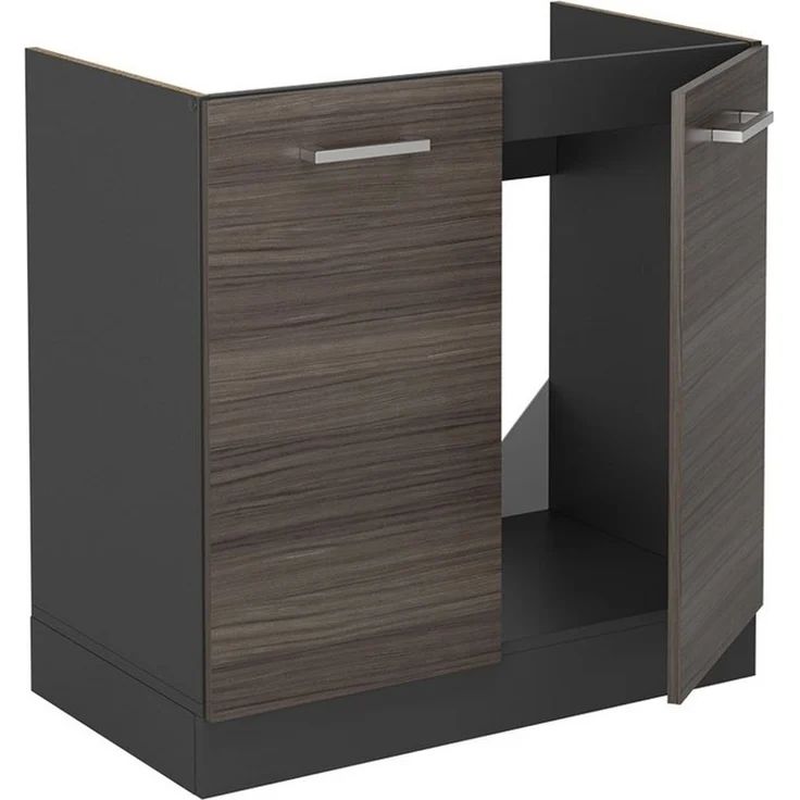 Spülenunterschrank R-Line Edelgrau 80 cm ohne Arbeitsplatte Vicco – Bild 3