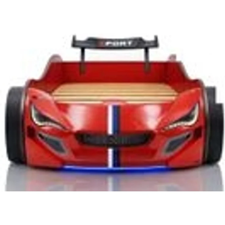 Autobett Kinder 90x200 Jungen LED Leuchte Unterbodenbeleuchtung Sound Fernbedienung – Bild 12