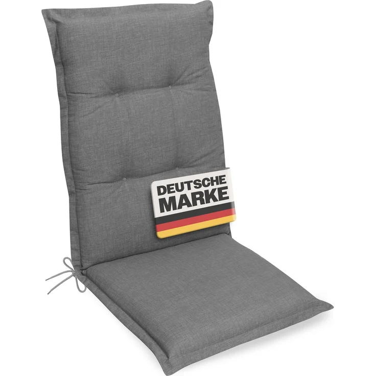 Gardissimo PREMIUM Hochlehner Gartenstuhl Auflagen 120x50x8cm grau – Bild 1