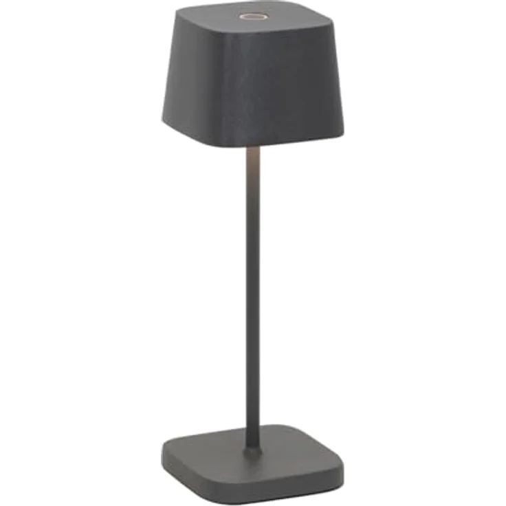 Zafferano, Ofelia Micro Lampe, Kabellose, Wiederaufladbare Tischlampe mit Touch Control, Auch für den Außenbereich Geeignet, Dimmer, 2200-3000 K, Höhe 20 cm, Farbe Dunkelgrau – Bild 2