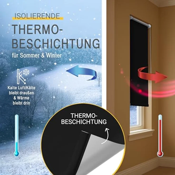 Sol Royal Thermorollo SolReflect T42 für Fenster & Türen Schwarz, 160 x 40 x 3.1 cm – Bild 6
