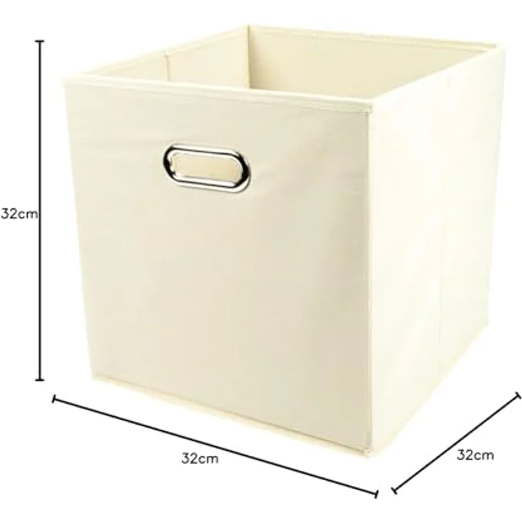 Aufbewahrungsbox mit Griff, Vlies - Beige – Bild 4