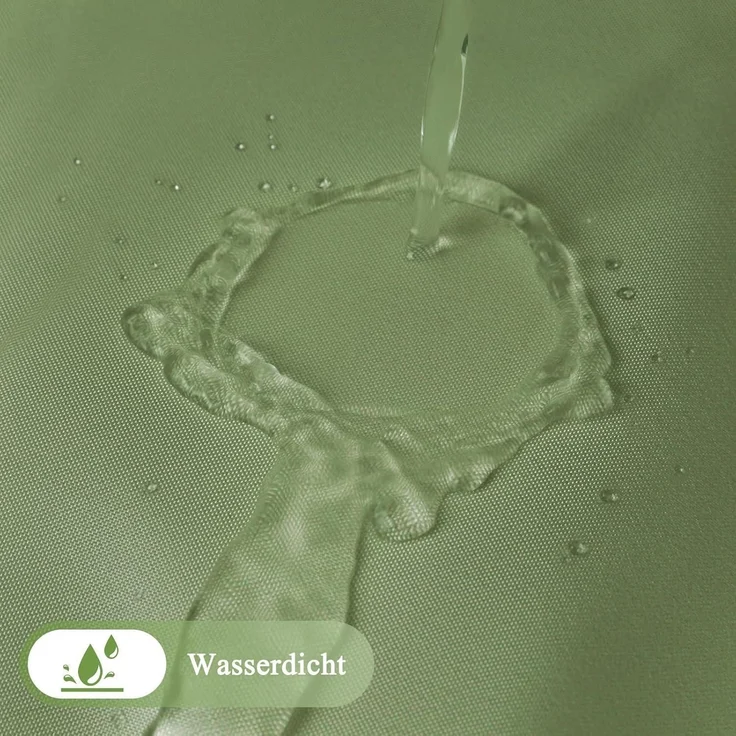Duschvorhang 180x200cm Grün Textil Wasserdicht Waschbar Antischimmel – Bild 3