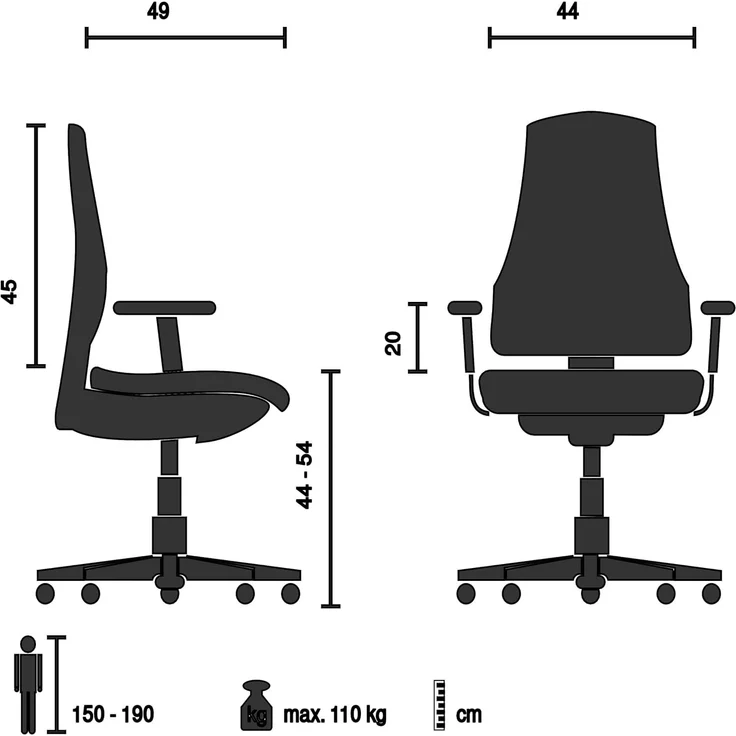 hjh LIVING Homeoffice Stuhl gepolstert SOLAO Life W Schreibtischstuhl Drehstuhl höhenverstellbar, Stoffbezug Mint-Grün – Bild 3