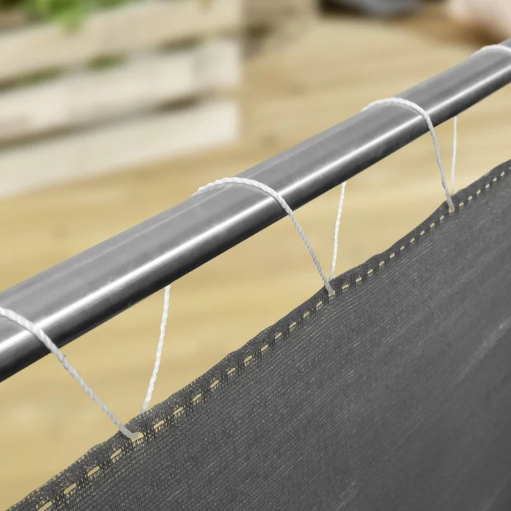 Windhager Balkonsichtschutz Sylt 0,9x5 m uni-grau – Bild 5
