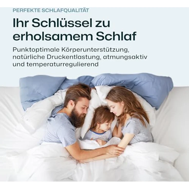 Ravensberger Latexmatratze Ravo-Relax - Härtegrad H3, mittelfest - 90 x 200 cm, Höhe 19 cm - Naturlatex - Baumwoll-Doppeltuch-Bezug – Bild 3