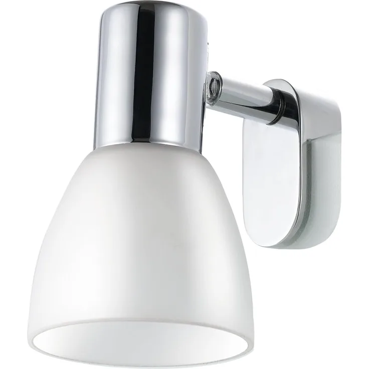 Eglo 85832 Wandleuchte STICKER Stahl chrom, Glas opal-matt, weiss E14 max. 1X40W L:7cm H:11,5cm