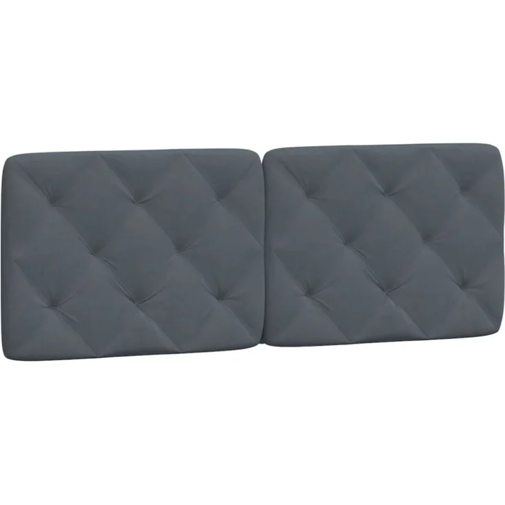 vidaXL Kopfteil-Kissen Dunkelgrau 120 cm Samt – Bild 2