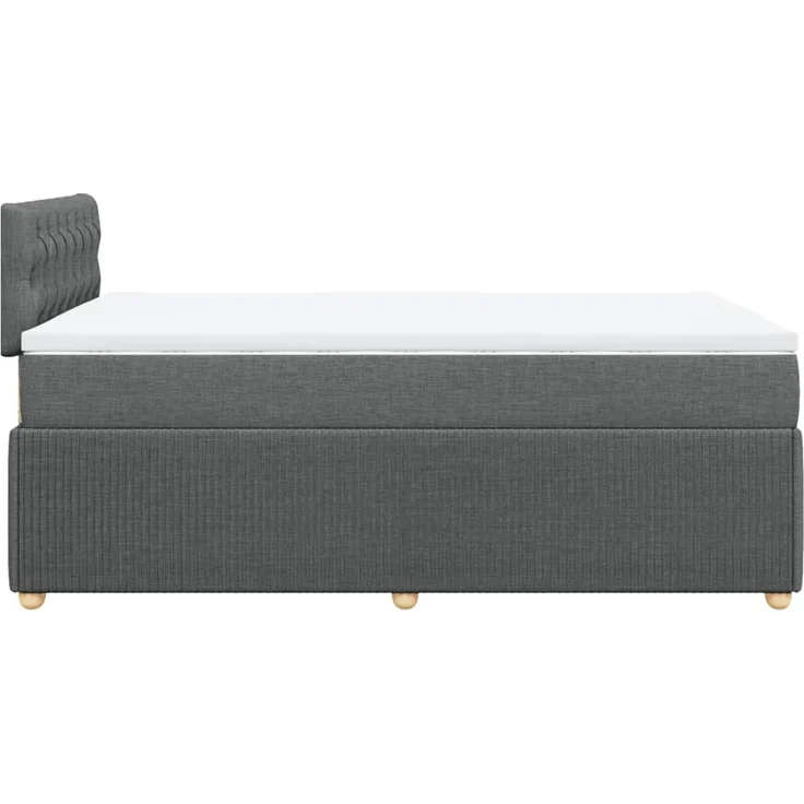 vidaXL Boxspringbett mit Matratze Dunkelgrau 120x190 cm Stoff 3287403 – Bild 5