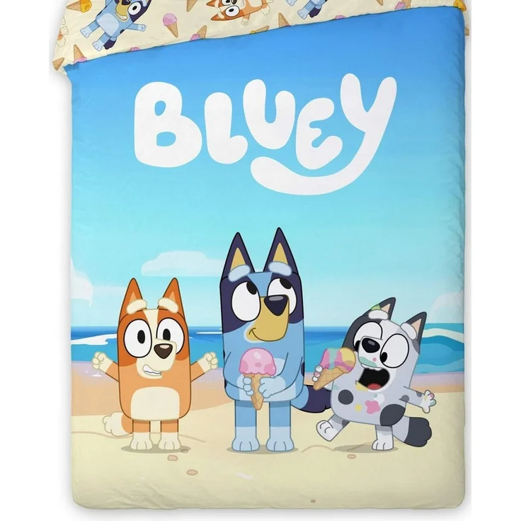 BrandMac Bettwäsche Bluey - Strandtag - Wende-Bettwäsche-Set, 135x200 & 80x80, Baumwolle, 100% Baumwolle – Bild 2