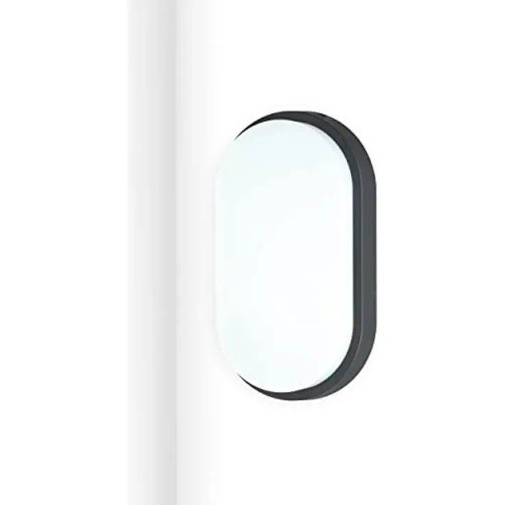 Oktaplex lighting Oval Lumi 10W LED Kellerlampe, IP54, 800 Lm warmweiß 3000K, Außenleuchte in Anthrazit