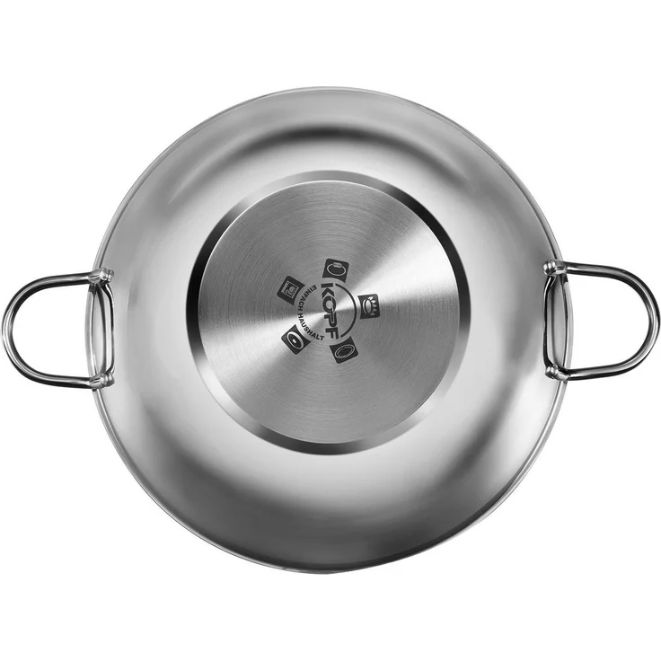 Kopf Wok Josie 32 cm, Edelstahl, Ø 32 cm, inkl. Glasdeckel, Induktion – Bild 2