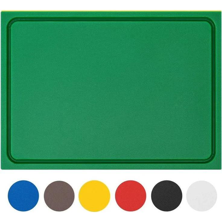 Morleos Schneidebrett Schneidebrett mit Saftrille aus HDPE 500 Kunststoff, Kunststoff, (1-St, Schneidebrett), HDPE500 Kunststoffbrett, mit Saftrille, extra dick