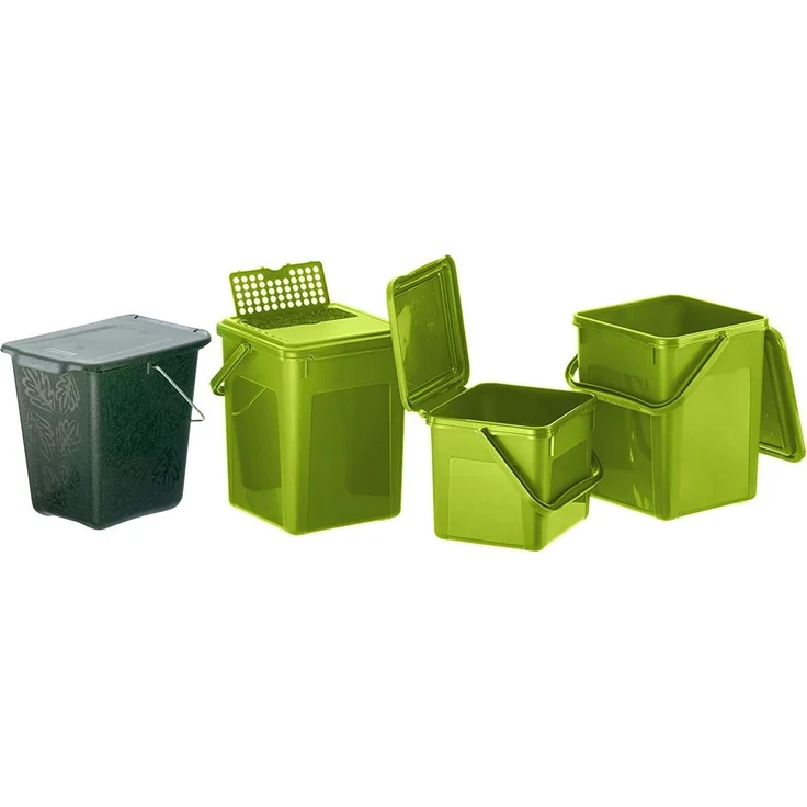 Komposteimer 8 l grün Aktivkohlefilter – Bild 6