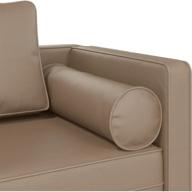 vuidaXL Chaiselongue mit Kissen Cappuccino Kunstleder, 116,5 x 62 x 57,5 cm – Bild 5