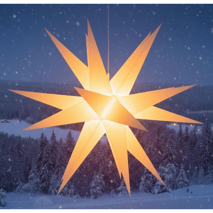 Guru-Shop LED-Stern für außen Melchior Outdoor II Weiß, sehr stabiler 3D., Leuchtmittel nicht inklusive – Bild 4