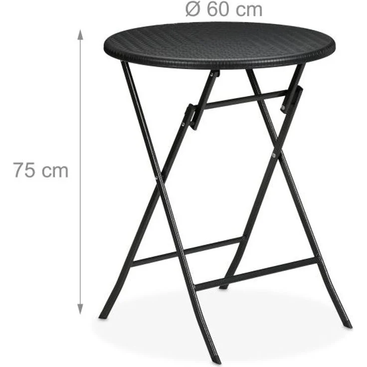 Runder Gartentisch in Rattan-Optik – Bild 4