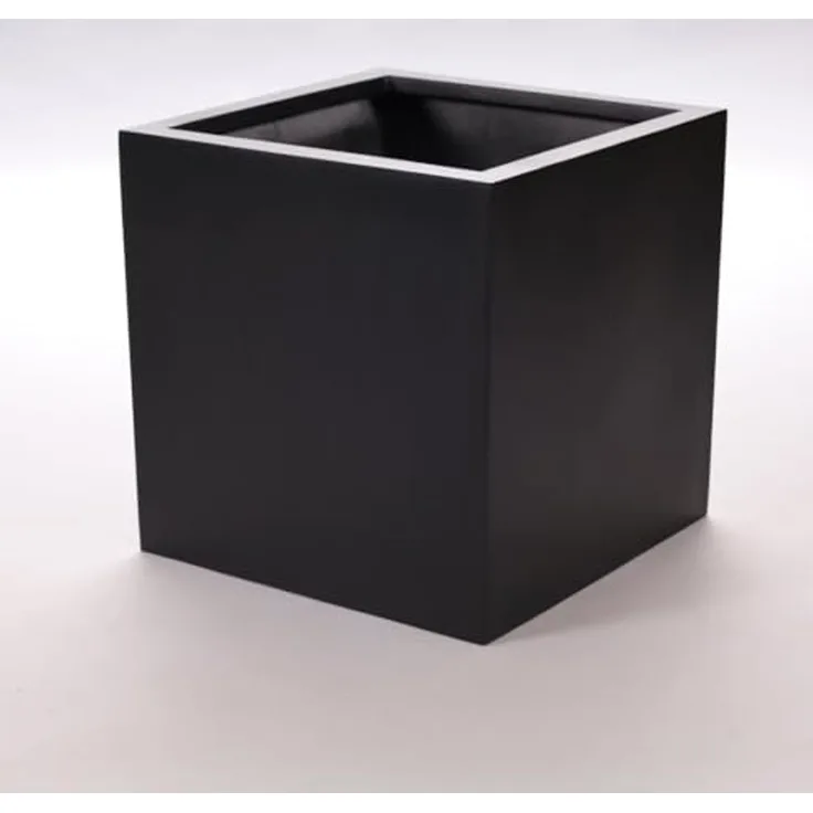 Elegant Einrichten Pflanzkübel Fiberglas quadratisch 40x40x40cm elegant schwarz-matt (1 St)