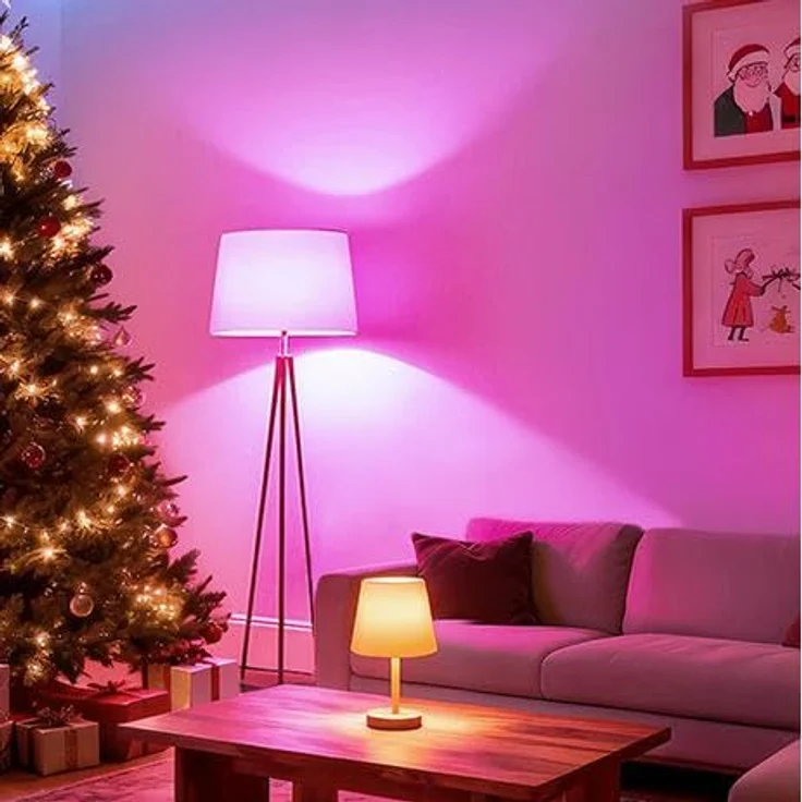 Linkind Matter Smart RGBTW Lampe, Wifi E27 Alexa Glühbirne, 1800-6500K Mehrfarbige WLAN Intelligent Birne, Musik Sync, Kompatibel mit Siri/Google Home/SmartThings, 800 Lumen, ersetzt 60 Watt, 4 Stück – Bild 11