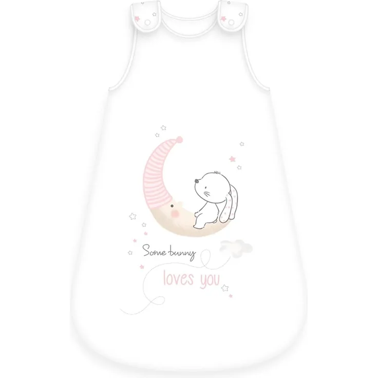 Herding Baby Best Baby-Schlafsack Little Bunny, Kaninchen-Motiv, 70x45 cm, Seitlich umlaufender Reißverschluss und Druckknöpfe