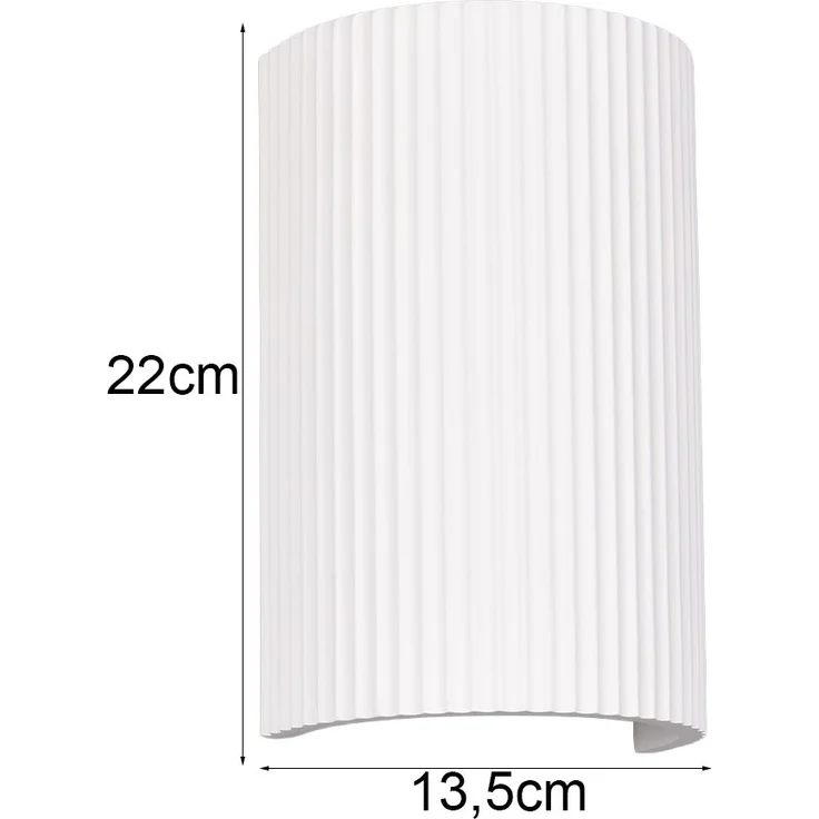 Wandleuchte RAPOSA halbrund aus Gips mit Up and Down Lichteffekt, Höhe 22cm – Bild 4