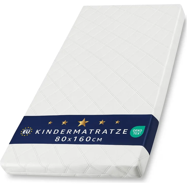 Matratze Kinderbett Mattress 80x160 cm Kindermatratze für Babybett Reisebett Beistellbett und Gitterbett Kinderbettmatratze Bettmatratze für Baby und Kinder 80x160 Oeko-Tex