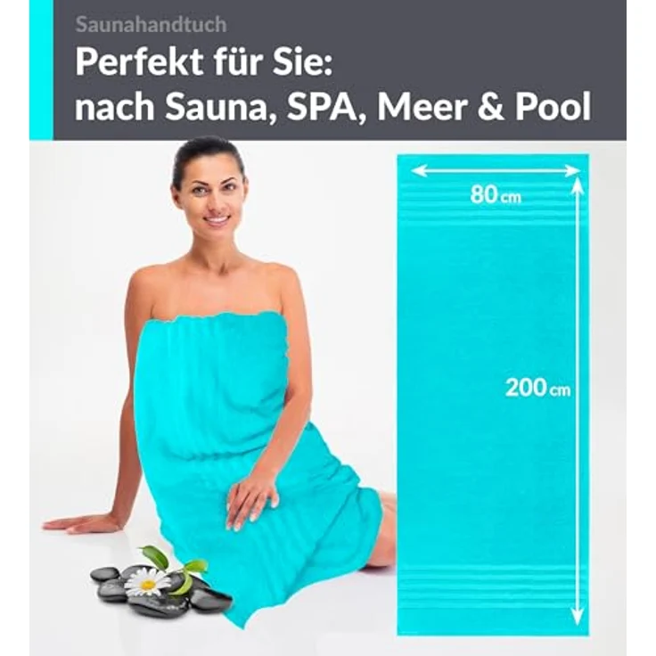 Lashuma Saunatuch XXL Handtuch London, Frottee (1-St), großes Badetuch Damen & Badehandtuch Herren 80x200 - Saunahandtuch – Bild 4