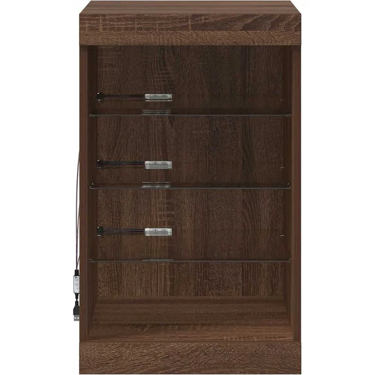 Sideboard, Kommode mit LED-Leuchten Braun Eichen-Optik 41x37x67 cm j1935p – Bild 6