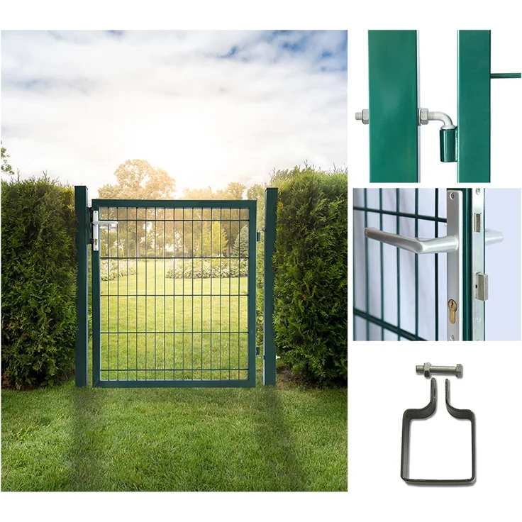 HOME DELUXE Gartentor für Doppelstabmattenzaun PORTARIUS - 200 cm Grün – Bild 1