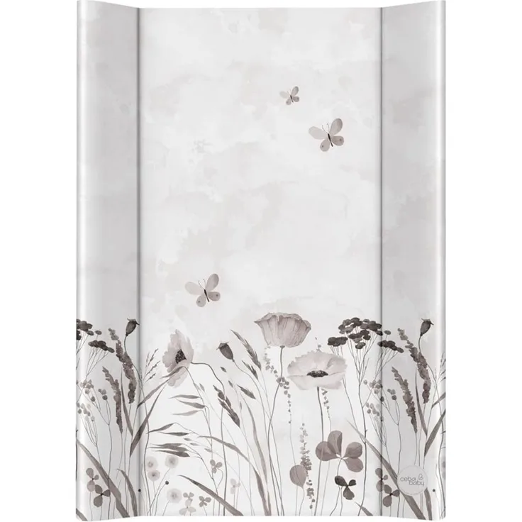 CEBA BABY Harte Wickelauflage 50x70 cm – Wickelbrett mit Klettbefestigung, Basic, sicher & stabil (Nature Harmony)