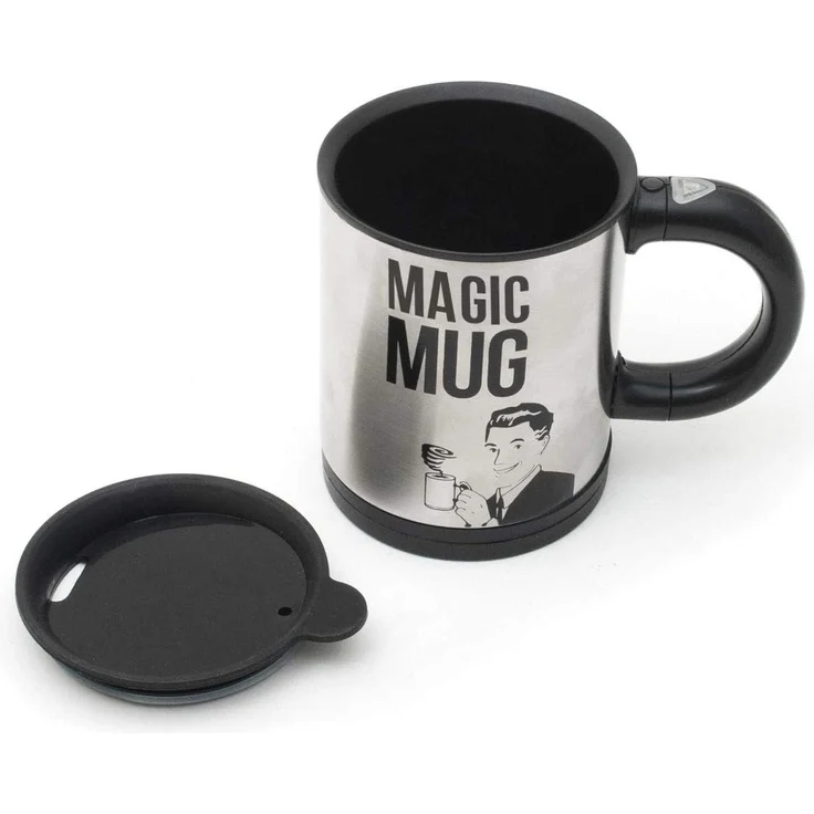 Goods+Gadgets Tasse GOODS+GADGETS Kaffeebecher selbstrührend–Edelstahl Tasse & Trinkbecher, Edelstahl, Kaffeebecher Kaffeetasse Thermosbecher – Bild 2