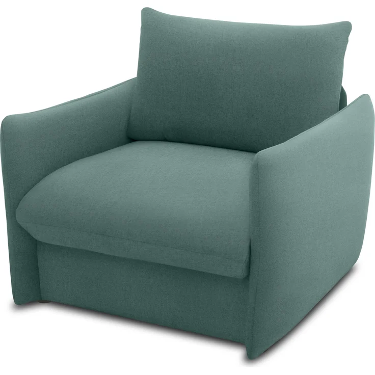 DOMO. collection Sessel 700023, Polstersessel, Schlaffunktion, Federkern, Füße mit Filzgleitern, Armsessel, Cocktailsessel, Loungesessel, 105 x 100 x 95 (BxTxH), blau (pertrol) – Bild 3