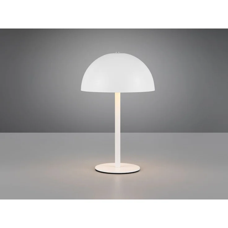 Akku Tischleuchte MUNOZ Weiß dimmbar & per USB aufladbar, Höhe 21cm – Bild 3