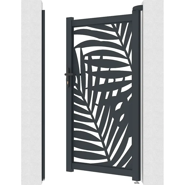 Vente-unique - TOGIRO Side gate Metall Grau - B 4,6 cm x H 176 cm x L 103 cm – Bild 4