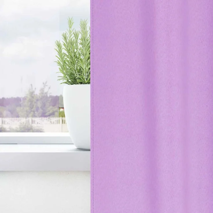 vidaXL Verdunkelungs-Vorhänge mit Ringen 2 stk. Lila 225 x 140 cm 4107490 – Bild 3