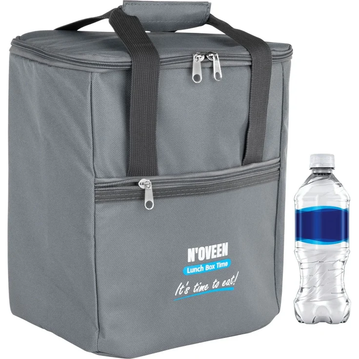Thermotasche für Lunchbox | Tragbare Picknicktasche | Grau | 30x23x16cm – Bild 3