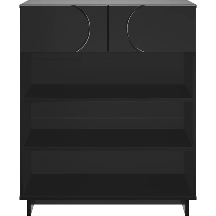 vidaXL Schuhschrank 73 x 38 x 87,5 cm Holzwerkstoff Schwarz 8011658 – Bild 4