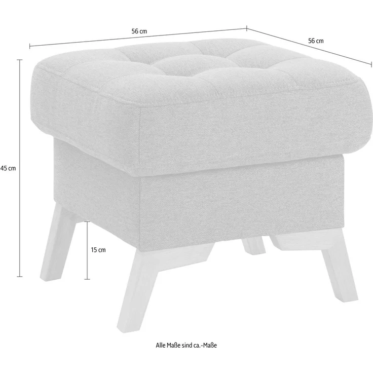 exxpo - sofa fashion Hocker Fiord kompakt und bequem, tolle Verarbeitungsdetails – Bild 4