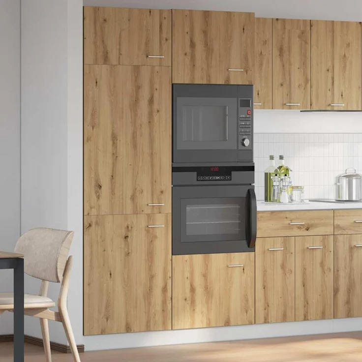 Kühlumbauschrank, Küchenschrank Lyon Artisan-Eiche 60 x 57 x 207 cm Holzwerkstoff – Bild 3