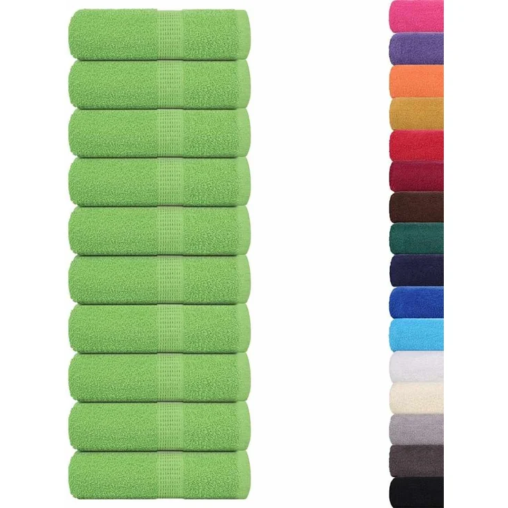 vidaXL Waschtücher FROGN 10 Stk. Apfelgrün 30x30 cm 360 g/m² 137018 – Bild 2