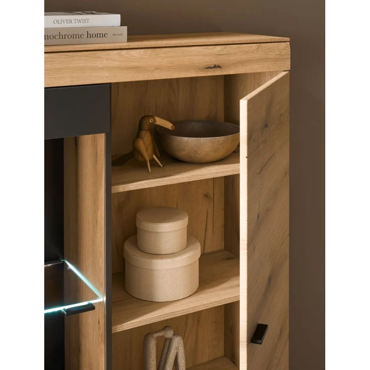 Vitrine Assina in Eiche und grau 90 x 141 cm – Bild 4