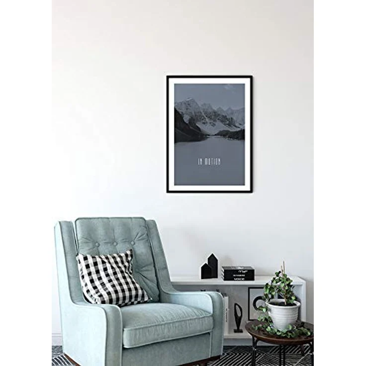 Komar Wandbild Word Lake In Motion Steel, 30 x 40 cm Poster ohne Rahmen, fotorealistischer Kunstdruck, seidenmatte Oberfläche, made in Germany – Bild 4